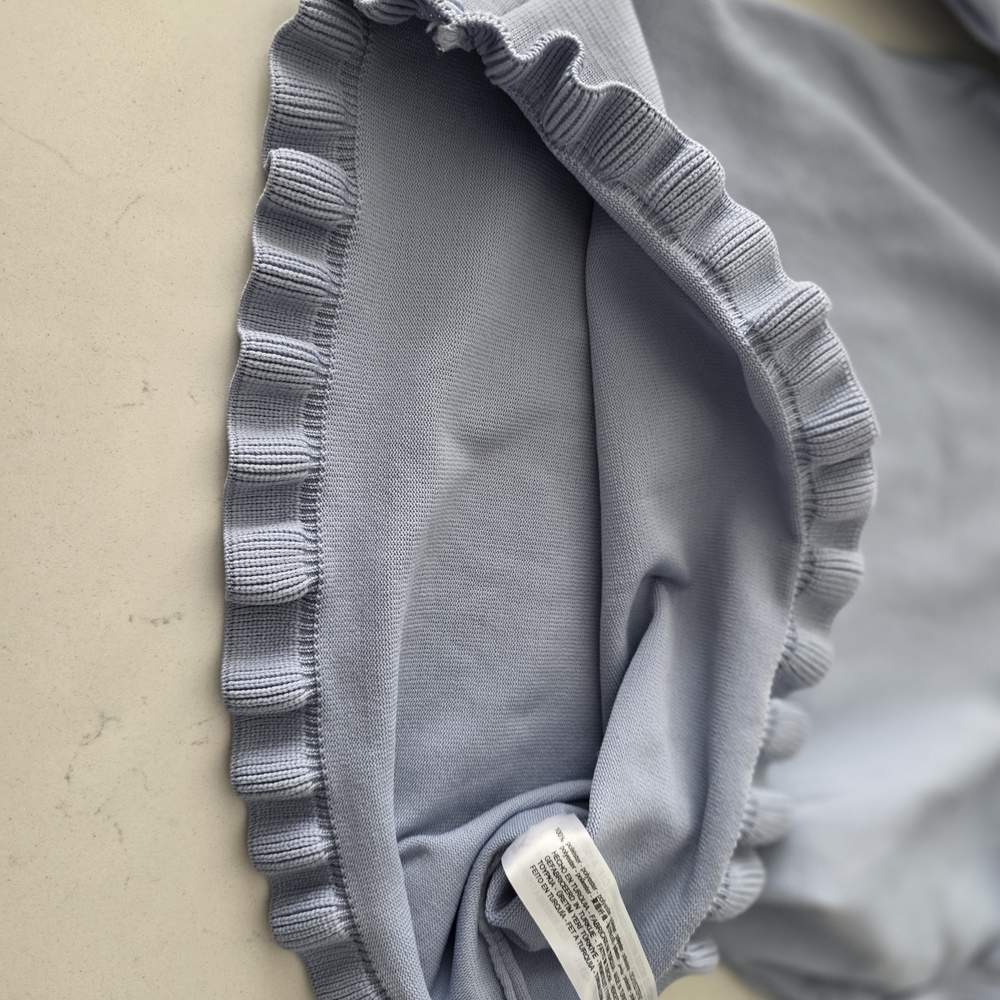 Women's Light Blue Ruffled Top - Picture 7 of 16